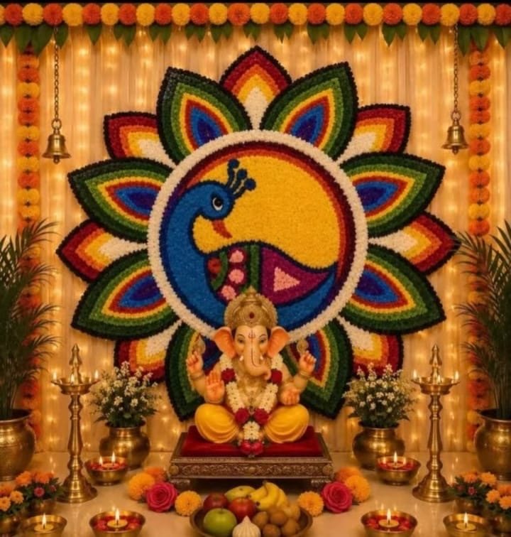 Kamini Mandala Mat — Ashwa Handicraft Floral Rangoli Mat Designs