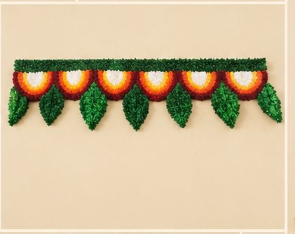 Marigold Leaf Toran — Ashwa Handicraft Product Photography